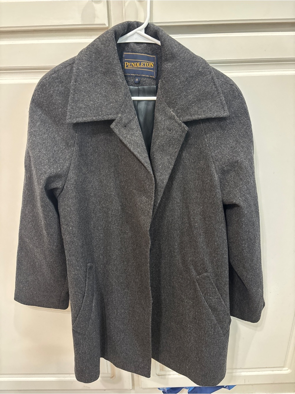 Vintage Pendleton Women’s 100% Wool Charcoal Gray Coat Jacket Made in USA Size 1